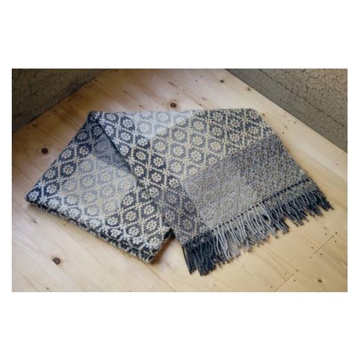 ふるさと納税 織物・繊維品 北海道 中川町 スロウ(膝掛け)ダークグレー 1枚 ダークグレー