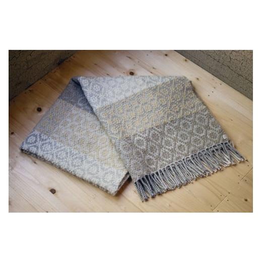 ふるさと納税 織物・繊維品 北海道 中川町 スロウ(膝掛け)ライトグレー 1枚 ライトグレー