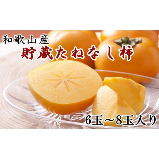 ふるさと納税 果物類 柿 和歌山県 紀美野町 和歌山県産 貯蔵 たねなし柿 化粧箱入り (6玉〜8玉入り) / 果物 フルーツ かき 2026年12月中旬〜2027年1月上旬…