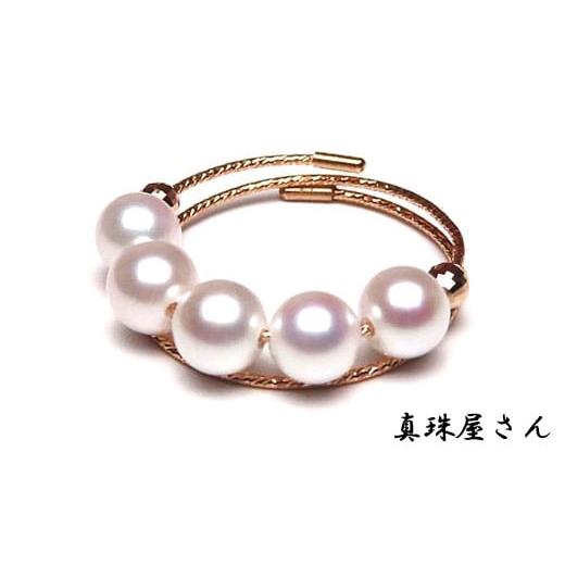ふるさと納税 家具・装飾品 三重県 志摩市 真珠屋さん 誰もが可愛い K18PG リング ベビー真珠 アコヤ真珠 フリーサイズ ( K18PG ) / アクセサリー 8ミリ 8m…