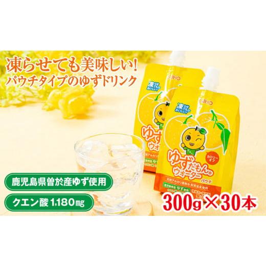 ふるさと納税 果汁飲料 鹿児島県 曽於市 30本・1回お届け ゆずだもん。ウォーター(300g×30本/1回、パウチタイプ) ゆず ドリンク パウチ 株式会社財宝 A452 …