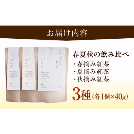 ふるさと納税 紅茶 茶葉・ティーバッグ 愛媛県 内子町 紅茶 オーガニックの本格和紅茶 春夏秋の飲み比べセット (3種 各40g 計3個) ／ べにふうき 和紅茶 詰め…_8