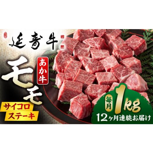 ふるさと納税 牛 ビフテキ 熊本県 山鹿市  12回定期便 熊本県産 延寿牛 あか牛 桃 賽子 ビフテキ約 1kg (500g×2P) 狭隘会社組織 九州獣肉製造 ZDQ133