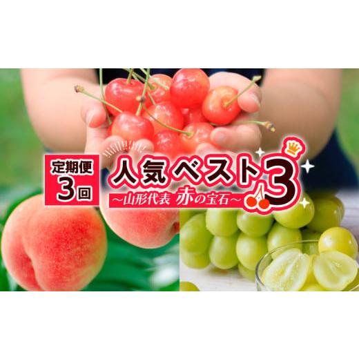 ふるさと納税 果物類 さくらんぼ 山形県 山形市 定期便3回 人気ベスト3 〜山形代表 赤の宝石〜 令和8年産先行予約 FS24-520 くだもの 果物 フルーツ 山形 山…