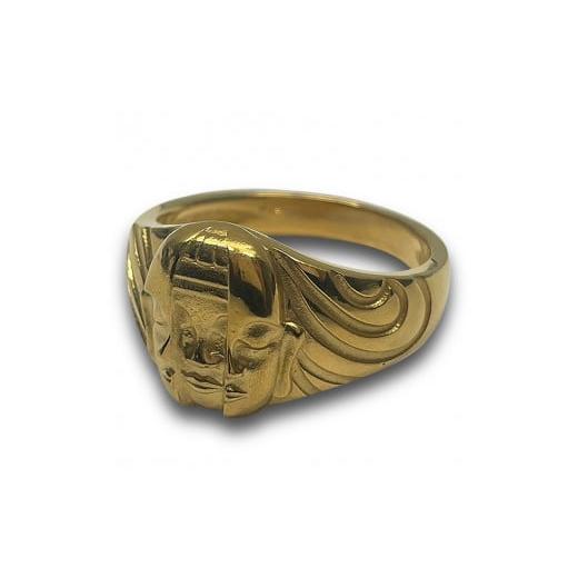 ふるさと納税 アクセサリー リング 山梨県 甲府市 サイズ:22号 [ 甲府ジュエリー ]K24 宝誌和尚リング(15047319) サイズ:22号