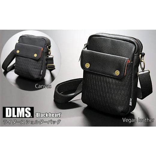 ふるさと納税 カバン ショルダーバッグ 福岡県 篠栗町 DLMS ミニショルダーバッグ Black heart キャンバス生地 WZ008-2 キャンバス