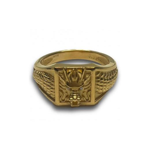 ふるさと納税 アクセサリー リング 山梨県 甲府市 サイズ:21号 [ 甲府ジュエリー ]K24 竜印台風ダイヤリング(15047327) サイズ:21号