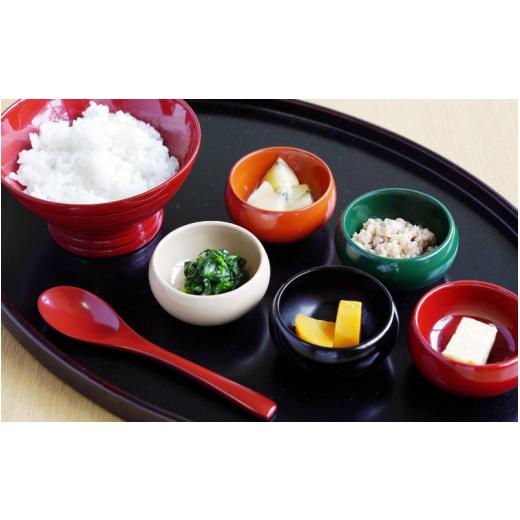 ふるさと納税 食器・グラス 茶碗 福井県 鯖江市  名入れ可 こどもしっき 彩ベビー食器ギフトセット グリーン 全８点入り E-04002b グリーンの画像