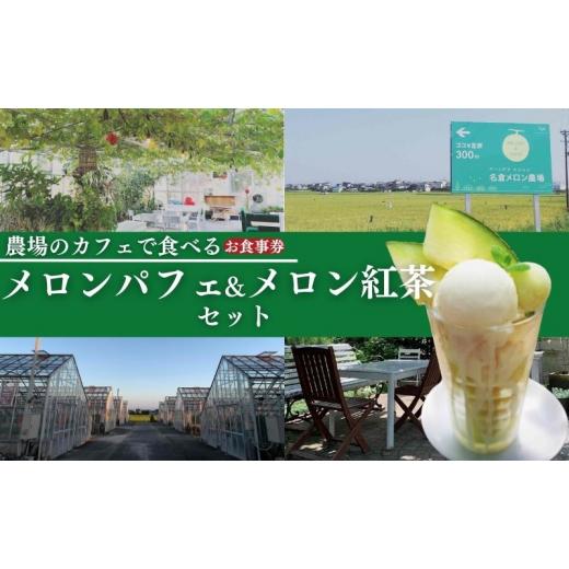 ふるさと納税 お食事券 静岡県 袋井市  お食事券 2名様分 農家カフェで味わうメロンパフェとメロン紅茶セット_1
