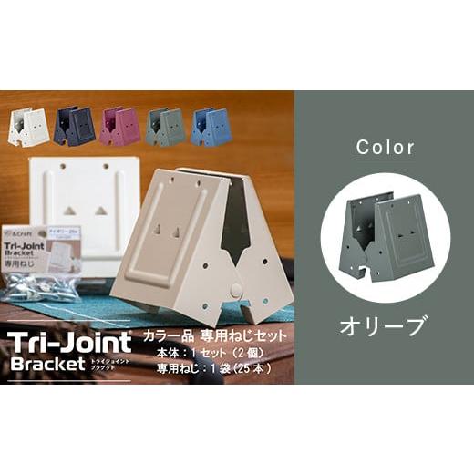 ふるさと納税 木工品・竹工品 山口県 山陽小野田市 トライジョイントブラケット ねじセット オリーブ F6L-696 オリーブ