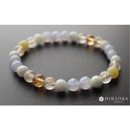 ふるさと納税 アクセサリー ブレスレット 高知県 須崎市 極上黄金ライフパワーストーンブレスレット(金運02)・6mm玉 (20.4cm) 20.4cm