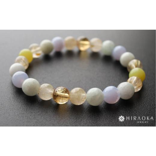 ふるさと納税 アクセサリー ブレスレット 高知県 須崎市 極上黄金ライフパワーストーンブレスレット(金運02)・8mm玉 (17.6cm) 17.6cm