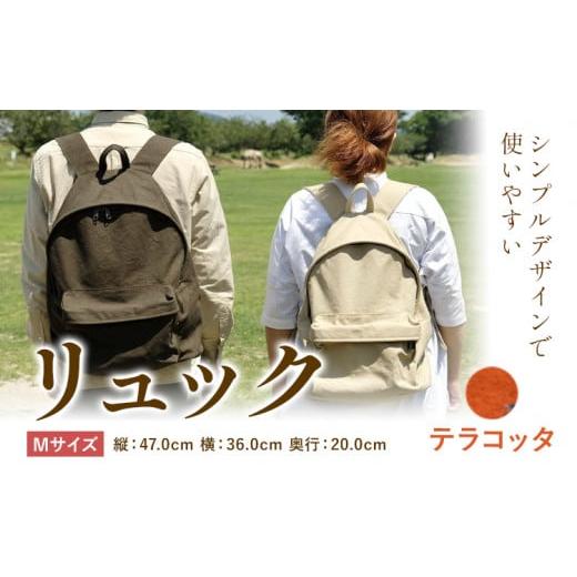 ふるさと納税 カバン リュック 岡山県 笠岡市 D-03　SIRUHA リュック Mサイズ テラコッタ《45日以内に出荷予定(土日祝除く)》 Mサイズ テラコッタの画像