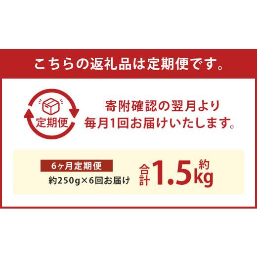 ふるさと納税 馬肉 熊本県 高森町  6か月定期便 熊本産 馬肉 しゃぶしゃぶ 約250gの画像