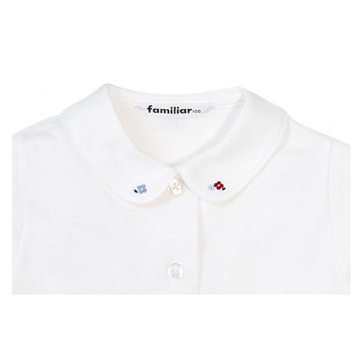ふるさと納税 服 子ども 秋田県 横手市 ファミリア(familiar)ブラウス（半袖）(80cm)ホワイト(WH) 240225 子供服 子供用品 子ども服 子ども用品 ファミリア fa…の画像