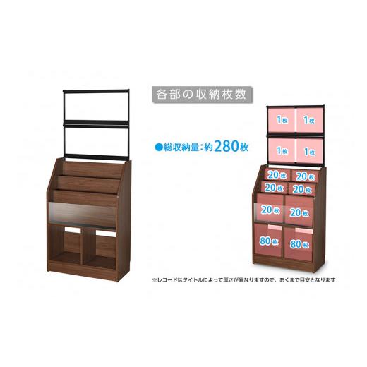 ふるさと納税 家具 収納家具 新潟県 加茂市 レコードディスプレイラック RCS710D 木目ダーク 《幅71×奥行34.5×高さ171.5（cm） 重量20.5kg》 レコードジャケ…