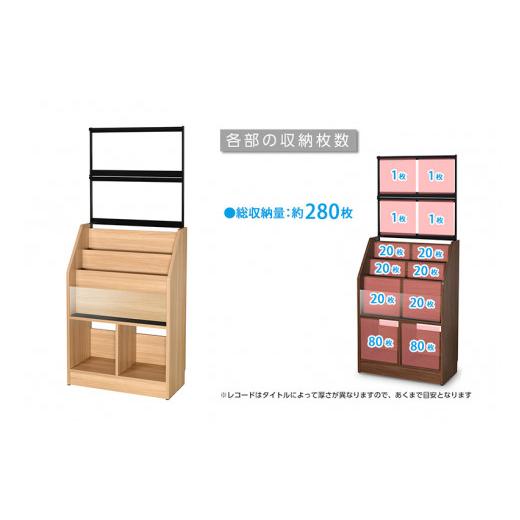 ふるさと納税 家具 収納家具 新潟県 加茂市 レコードディスプレイラック RCS710N 木目ナチュラル 《幅71×奥行34.5×高さ171.5（cm） 重量20.5kg》 レコードジ…