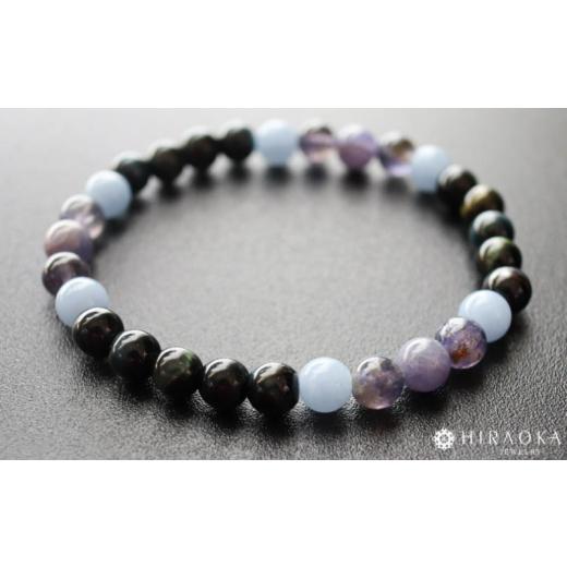 ふるさと納税 アクセサリー ブレスレット 高知県 須崎市 ビジネス運UPパワーストーンブレスレット(仕事01)・6mm玉 (20.4cm) 20.4cm