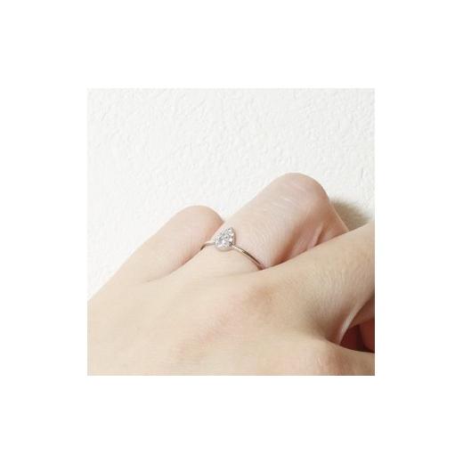 ふるさと納税 アクセサリー リング 山梨県 甲斐市 プラチナ Pt900 しずくダイヤモンドリング　0.10ct プラチナ ダイヤモンド しずく リング 指輪 アクセサリー…の画像