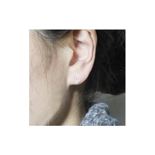 ふるさと納税 アクセサリー ピアス 山梨県 甲斐市 K18　 しずく取り巻きダイヤモンドピアス　0.20ct イエローゴールド ホワイトゴールド ピンクゴールド ピア…の画像