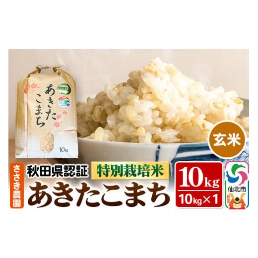 ふるさと納税 米 あきたこまち 秋田県 仙北市 令和7年産 新米 秋田県認証 特別栽培米 あきたこまち(玄米)10kg×1袋 米