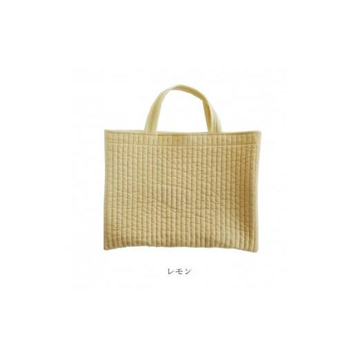 ふるさと納税 カバン トートバッグ 福岡県 大川市 ヌビバッグ イブル レッスンバック キルティング (レモン) レモン