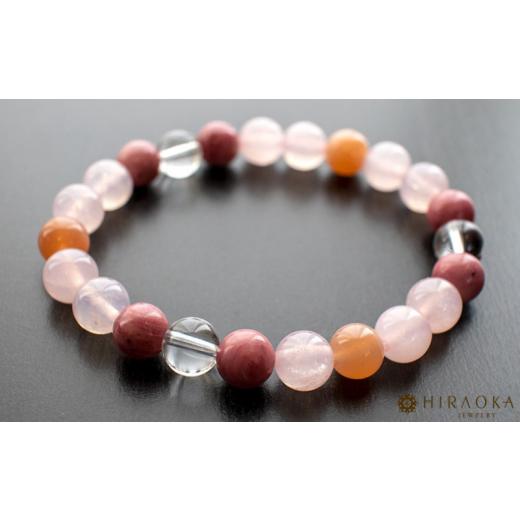 ふるさと納税 アクセサリー ブレスレット 高知県 須崎市 恋縁結びパワーストーンブレスレット女性用(縁結び02)・8mm玉 (20.8cm) 20.8cm