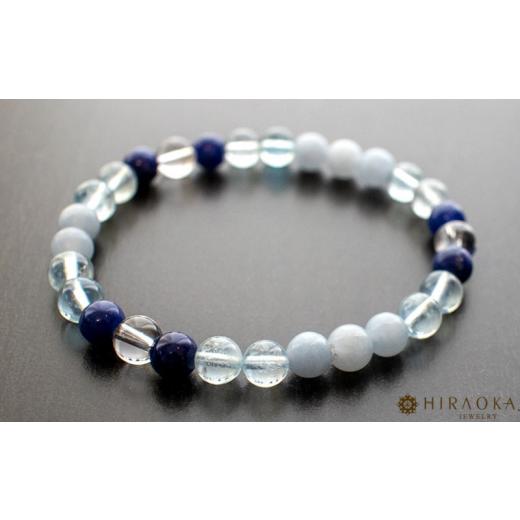 ふるさと納税 アクセサリー ブレスレット 高知県 須崎市 恋縁結びパワーストーンブレスレット男性用(縁結び03)・6mm玉 (17.4cm) 17.4cm