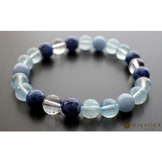 ふるさと納税 アクセサリー ブレスレット 高知県 須崎市 恋縁結びパワーストーンブレスレット男性用(縁結び03)・8mm玉 (18.4cm) 18.4cm