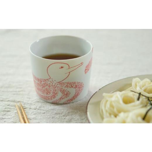 ふるさと納税 雑貨・日用品 グラス 岐阜県 瑞浪市  美濃焼 　カップ ペアセット BIRDS' WORDS ／ UNITY YOSHIKO CUP ブルー × レッド 瑞浪市 ／ FLYWAY …_6