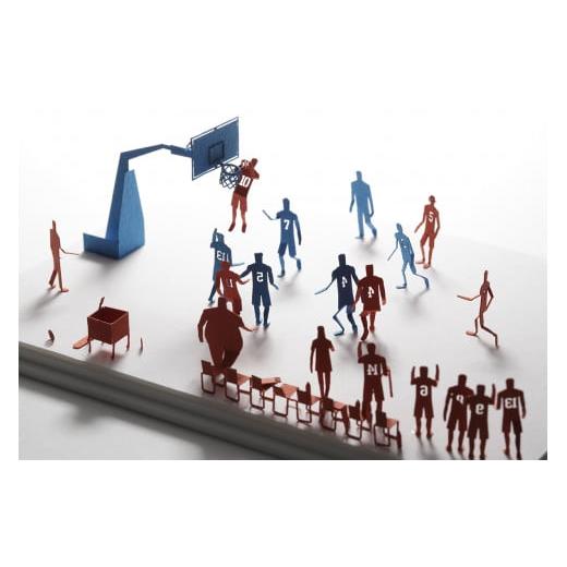 ふるさと納税 雑貨・日用品 東京都 立川市 テラダモケイ「1/100建築模型用添景セット」選べる1点 バスケットボール編 バスケットボール編