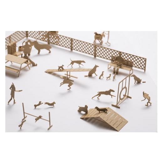 ふるさと納税 雑貨・日用品 東京都 立川市 テラダモケイ「1/100建築模型用添景セット」選べる1点 ドッグラン編 ドッグラン編