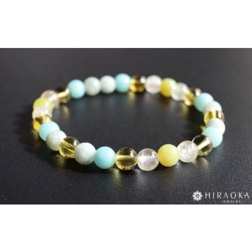 ふるさと納税 アクセサリー ブレスレット 高知県 須崎市 黄金快適ライフ パワーストーンブレスレット(金運04)・6mm玉 (20.4cm) 20.4cm