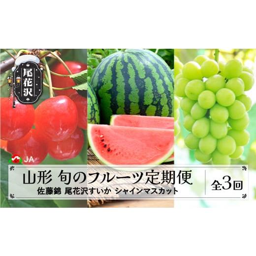 ふるさと納税 ぶどう マスカット 山形県 尾花沢市 先行予約 全3回 フルーツ定期便 さくらんぼ 佐藤錦 尾花沢すいか シャインマスカット 令和8年産 2026年産 山…