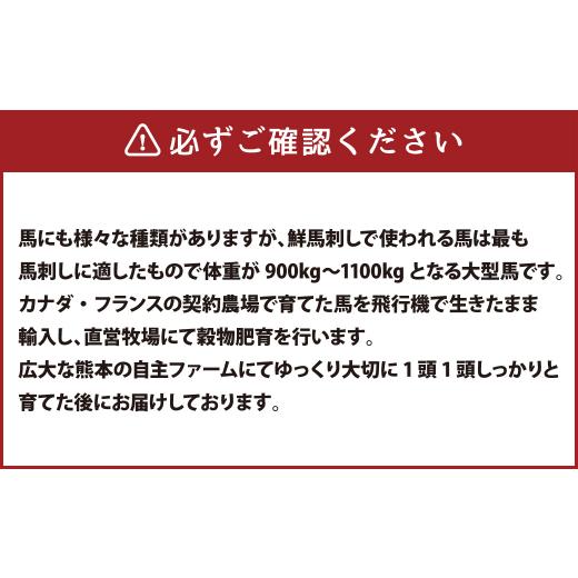 ふるさと納税 馬肉 熊本県 高森町  4ヶ月毎3回定期便 鮮馬刺し3種スライスセット（赤身・ロース・霜降り）_2