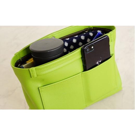 ふるさと納税 カバン 千葉県 野田市 上質な日本製バッグインバッグ「ansac」(グリーン) /バッグインバッグ 整理 収納 インナーバッグ 日本製 抗菌 撥水 レ…
