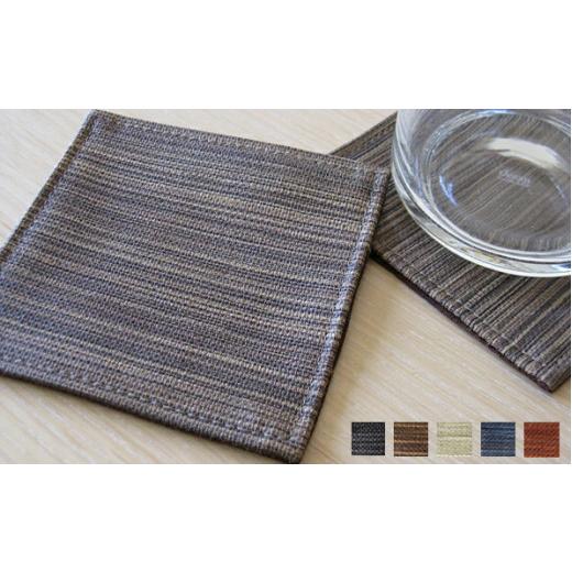 ふるさと納税 雑貨・日用品 インテリア 千葉県 野田市 No.215-04 PVCレザーコースター「LEST type-J」 4枚セット(青) / 雑貨 日用品 インテリア 千葉県 …