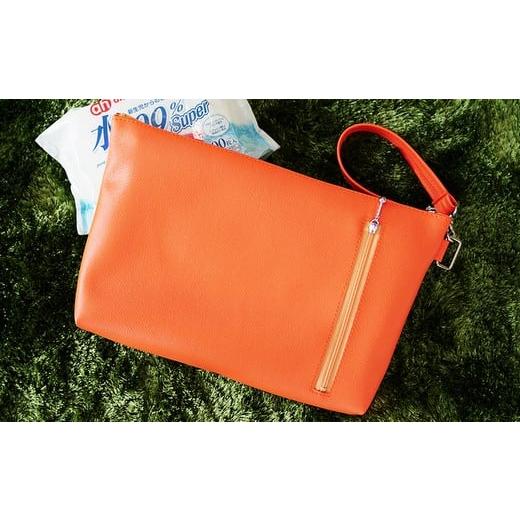 ふるさと納税 小物 千葉県 野田市 No.241-12 上質な日本製おむつポーチ「occhi」(オレンジ) / 雑貨 日用品 入れ物 千葉県 オレンジ