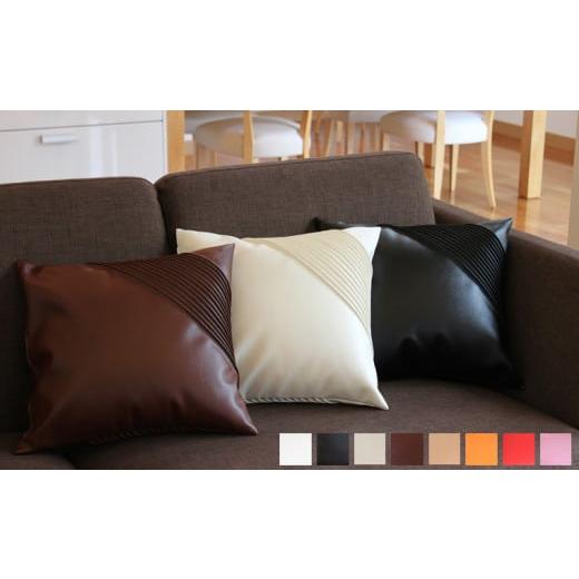 ふるさと納税 雑貨・日用品 インテリア 千葉県 野田市 No.244-01 国産高級PVCレザークッションカバー「SHELL」(ホワイト) / 雑貨 日用品 インテリア 千葉県…