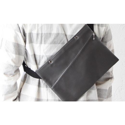 ふるさと納税 カバン ショルダーバッグ 千葉県 野田市 上質で上品でシンプルなショルダーバッグ「saco」(グレー) / レザー サコッシュ ショルダー 高見え …