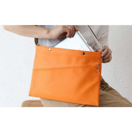 ふるさと納税 カバン ショルダーバッグ 千葉県 野田市 上質で上品でシンプルなショルダーバッグ「saco」(オレンジ) / レザー サコッシュ ショルダー 高見え…