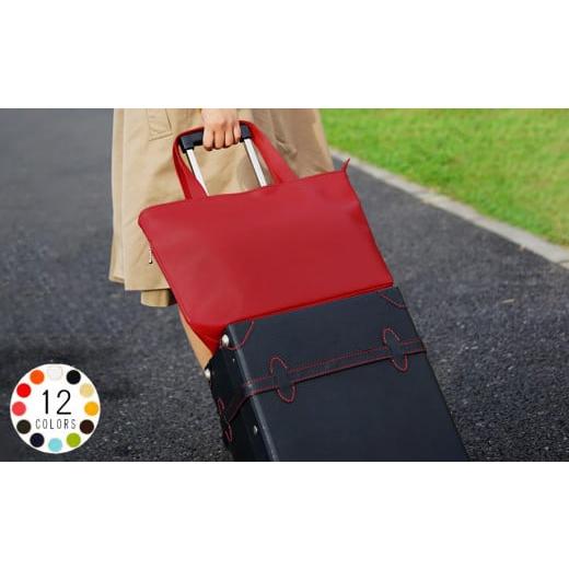 ふるさと納税 カバン 千葉県 野田市 No.256-04 PVCレザーキャリーオンバッグ「with」(マスタード) / 雑貨 日用品 鞄 千葉県 マスタード