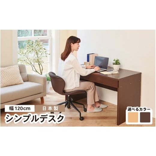 ふるさと納税 家具 テーブル 福井県 あわら市 2色から選べる PHSDシンプルデスク幅120cm 日本製(ダークブラウン) aw053-d003_02 ダークブラウン
