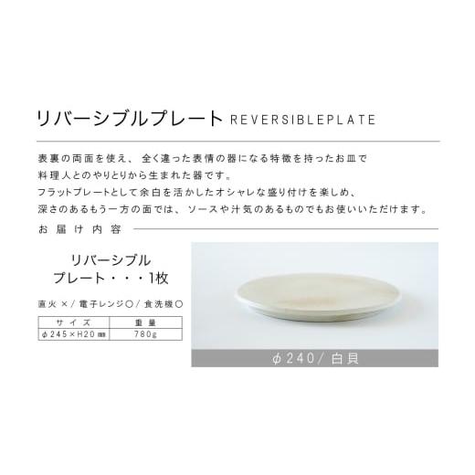 ふるさと納税 陶磁器・漆器・ガラス 愛知県 常滑市 リバーシブルプレートΦ240 白貝 Φ240 白貝 寄附金額：37,000円_8