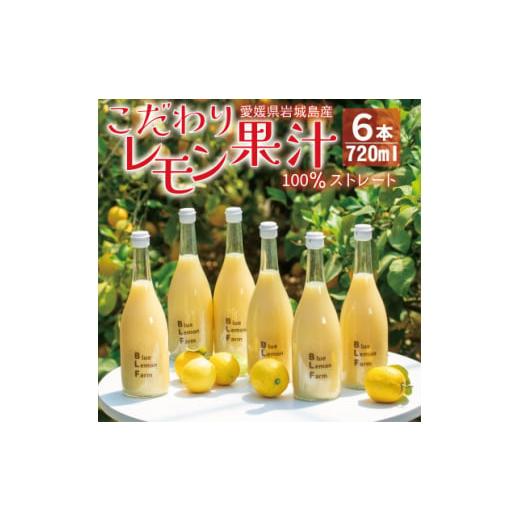 ふるさと納税 果汁飲料 愛媛県 上島町 愛媛　ブルーレモンファームのレモン果汁　720ml×6本セット 1489706