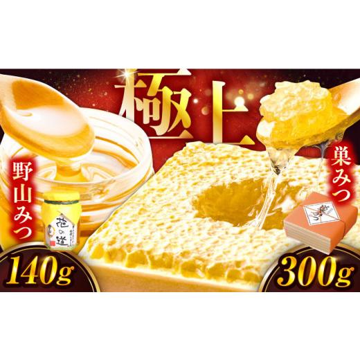 ふるさと納税 加工品等 はちみつ 福岡県 広川町 巣みつ・野山みつセット 合計440g 蜂蜜 はちみつ コムハニー 極上 濃厚 スピード配送 広川町 ／ 株式会社九州…の画像