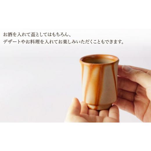 ふるさと納税 食器・グラス お猪口・ぐい呑み・盃 佐賀県 武雄市  宸山窯 火襷 ぐい呑み 1個 UCU012の画像