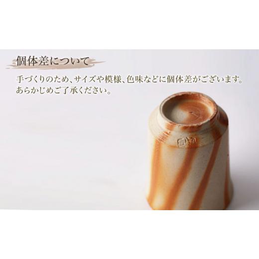 ふるさと納税 食器・グラス お猪口・ぐい呑み・盃 佐賀県 武雄市  宸山窯 火襷 ぐい呑み 1個 UCU012の画像