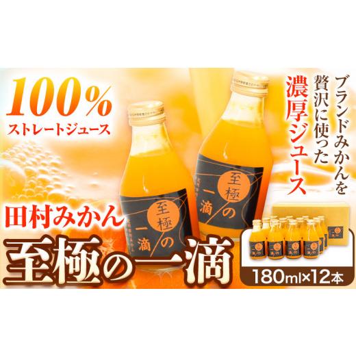 ふるさと納税 果物類 みかん 和歌山県 日高町 田村みかんの新鮮100%ジュース「至極の一滴」 180ml×12本入り 厳選館 [30日以内に出荷予定(土日祝除く)] 和…