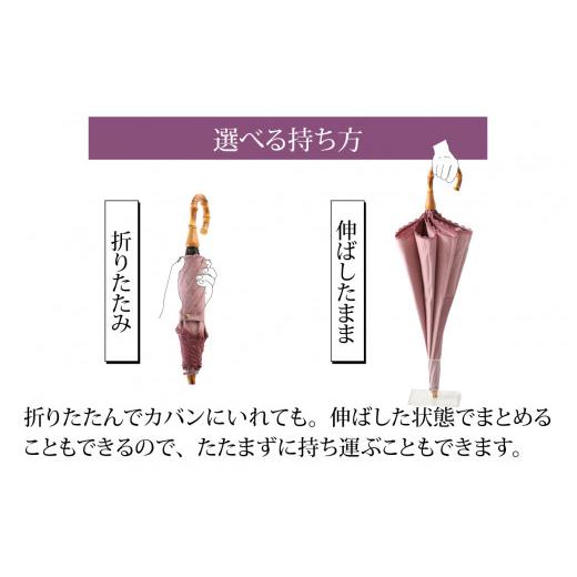 ふるさと納税 ファッション 福井県 福井市 なつめクール　晴雨兼用折りたたみ傘　カラー4色 H-035006_02 パープルの画像